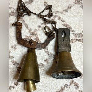 2 vintage cow bells